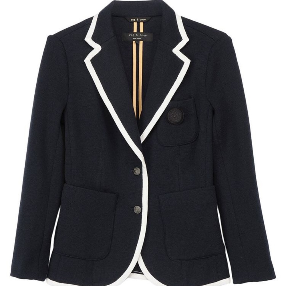 RAG&BONE Bromley Dark Merino Wool Blazer